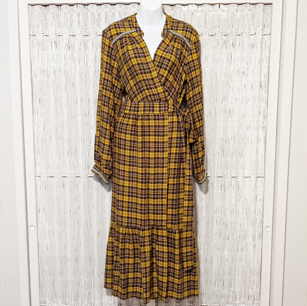 Anthropologie Dalton Wrap Maxi Dress